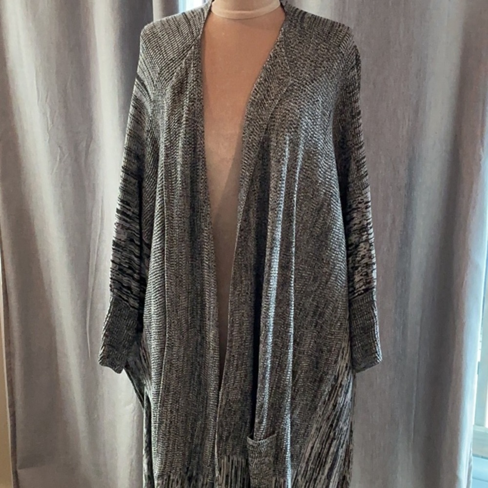 MarlaWynne Black and Grey Marled Sweater